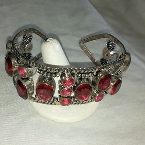Vintage rhodolite cuff